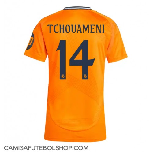 Camisa de time de futebol Real Madrid Aurelien Tchouameni #14 Replicas 2º Equipamento Feminina 2024-25 Manga Curta